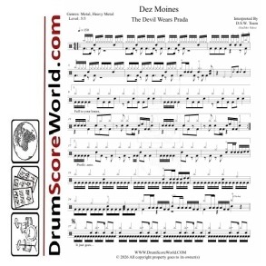 Devil Wears Prada (The)- Dez Moines | Drum Sheet